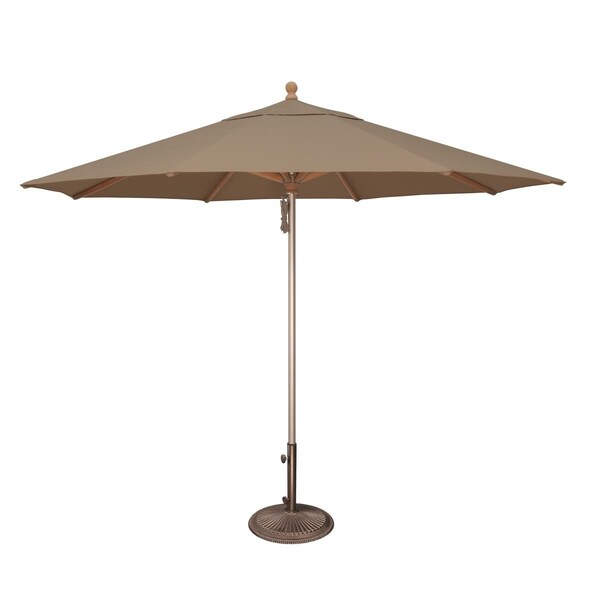 Simply Shade SimplyShade Ibiza 11 ft. Solefin Wood & Aluminum Umbrella Antique Beige SSUWA811SS-D3474 - main